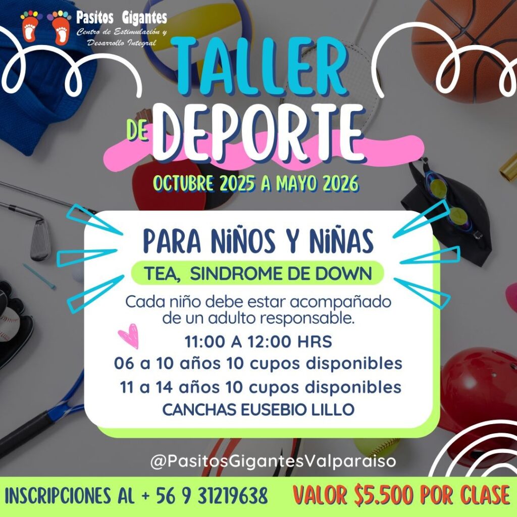 Taller de Deporte para niños y niñas TEA y Síndrome de Down
